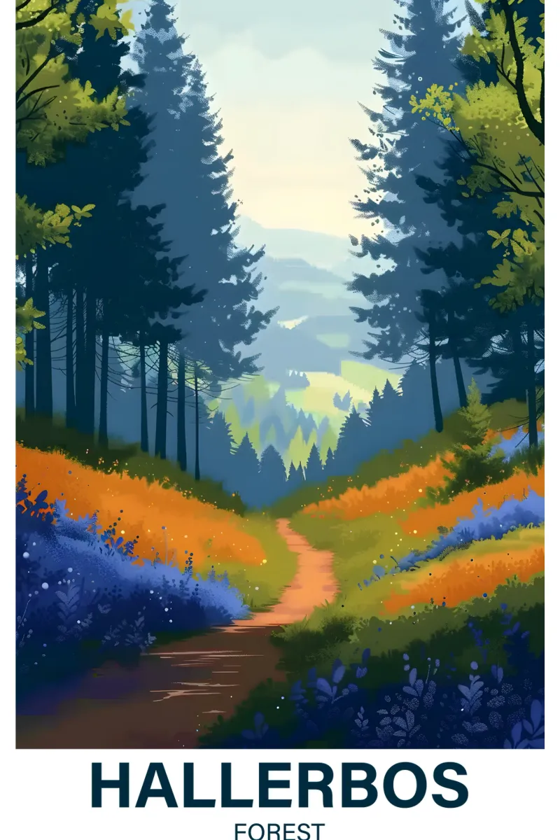 Foresta di Hallerbos poster da Wanderlust Vibes