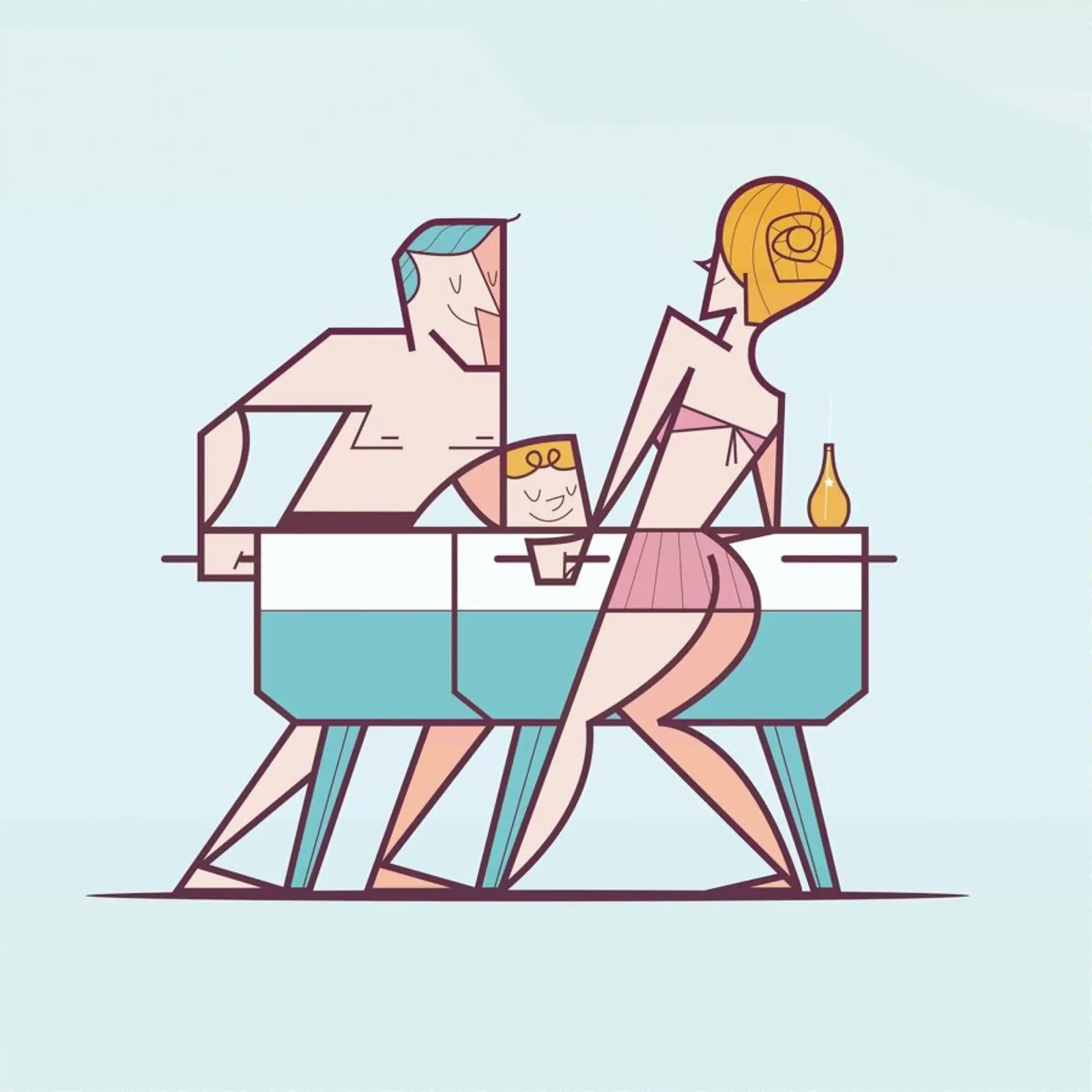 Biliardino pellicola backlit da Ale Giorgini