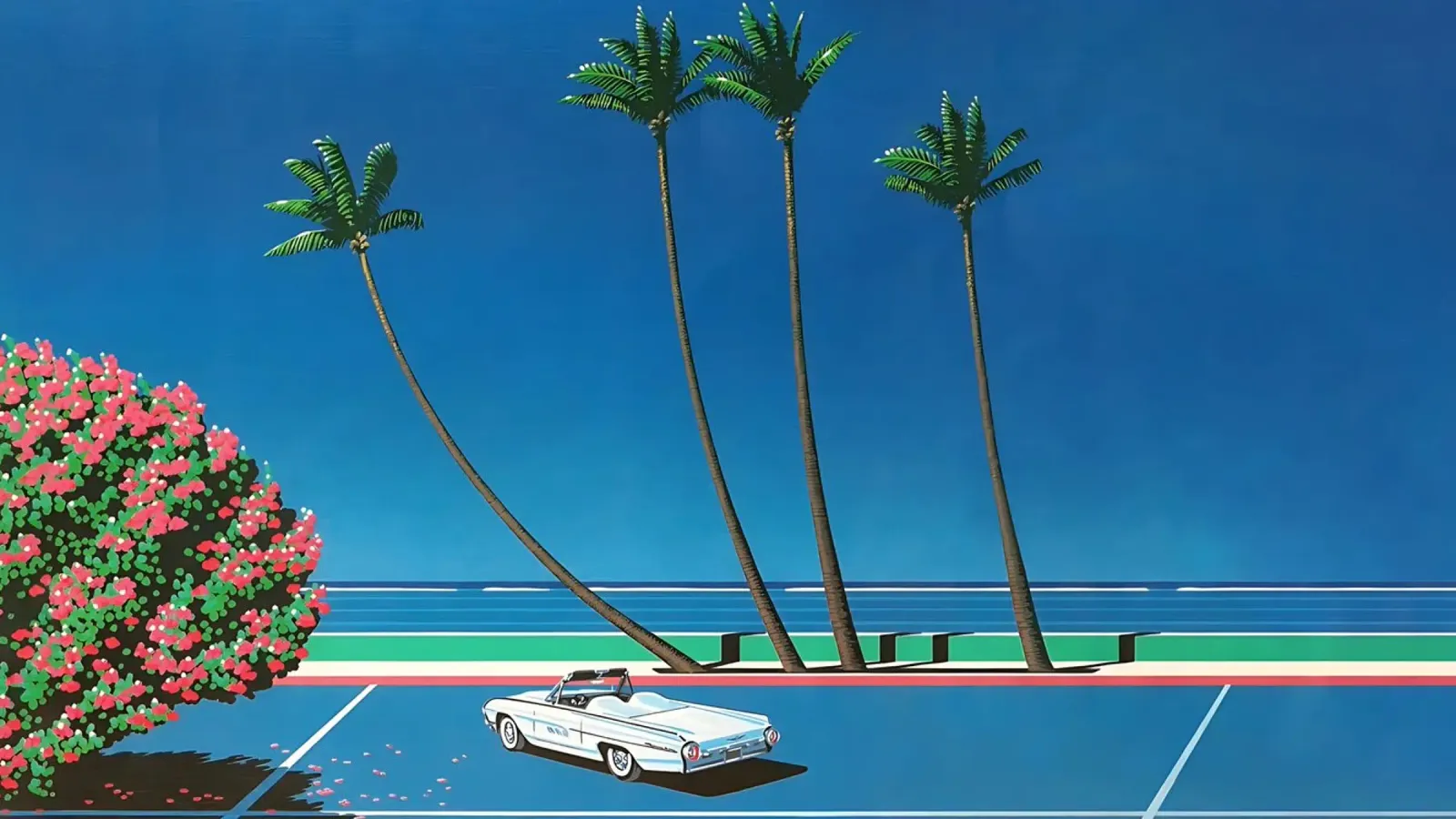Auto in mare - Hiroshi nagai pellicola backlit da Perdana shop