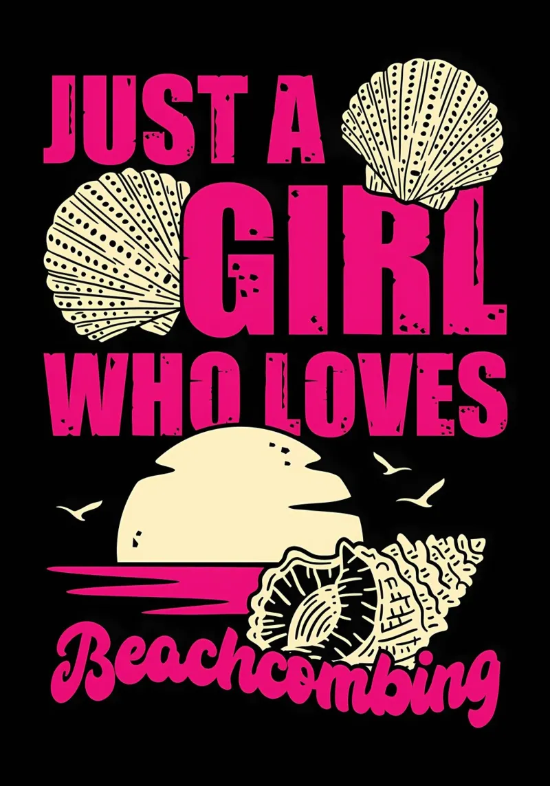 Ragazza Beachcombing Design pellicola backlit da Desiyatnikov