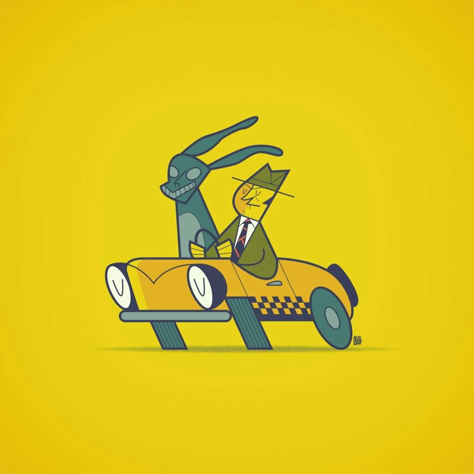 Who Framed Donnie Darko poster con telaio in legno da Ale Giorgini