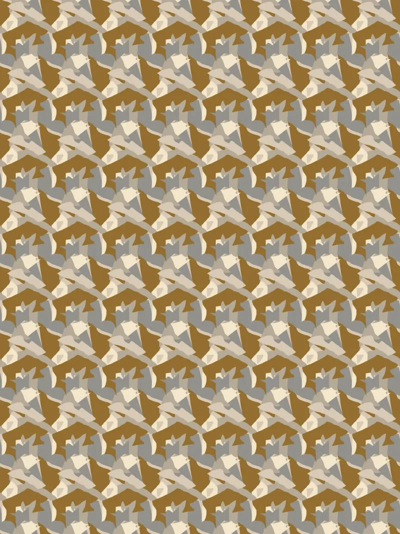 Brown copper abstract pattern hahnemühle by Little Dean