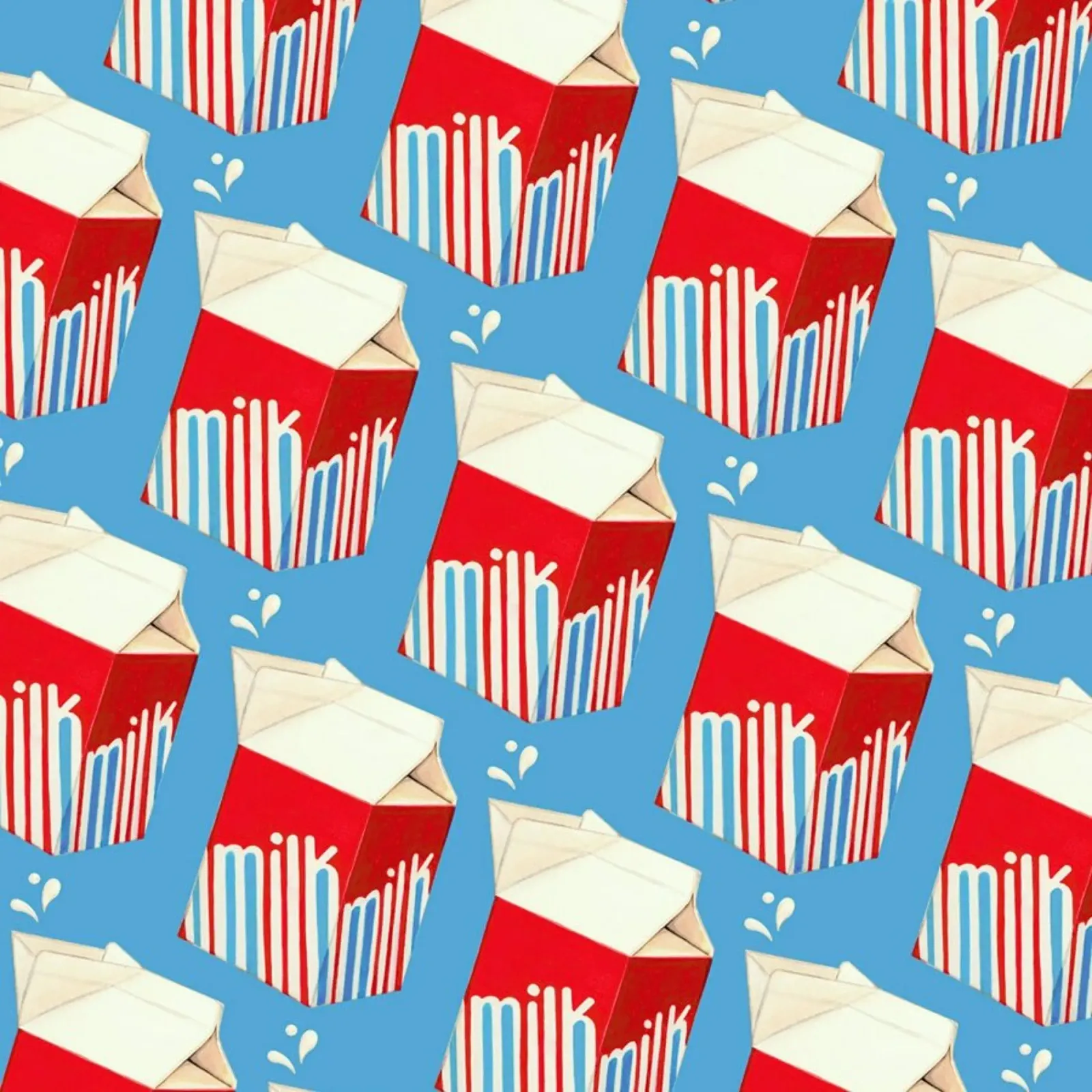 Lunch Patterns Milk Blue pellicola backlit da Kelly Gilleran