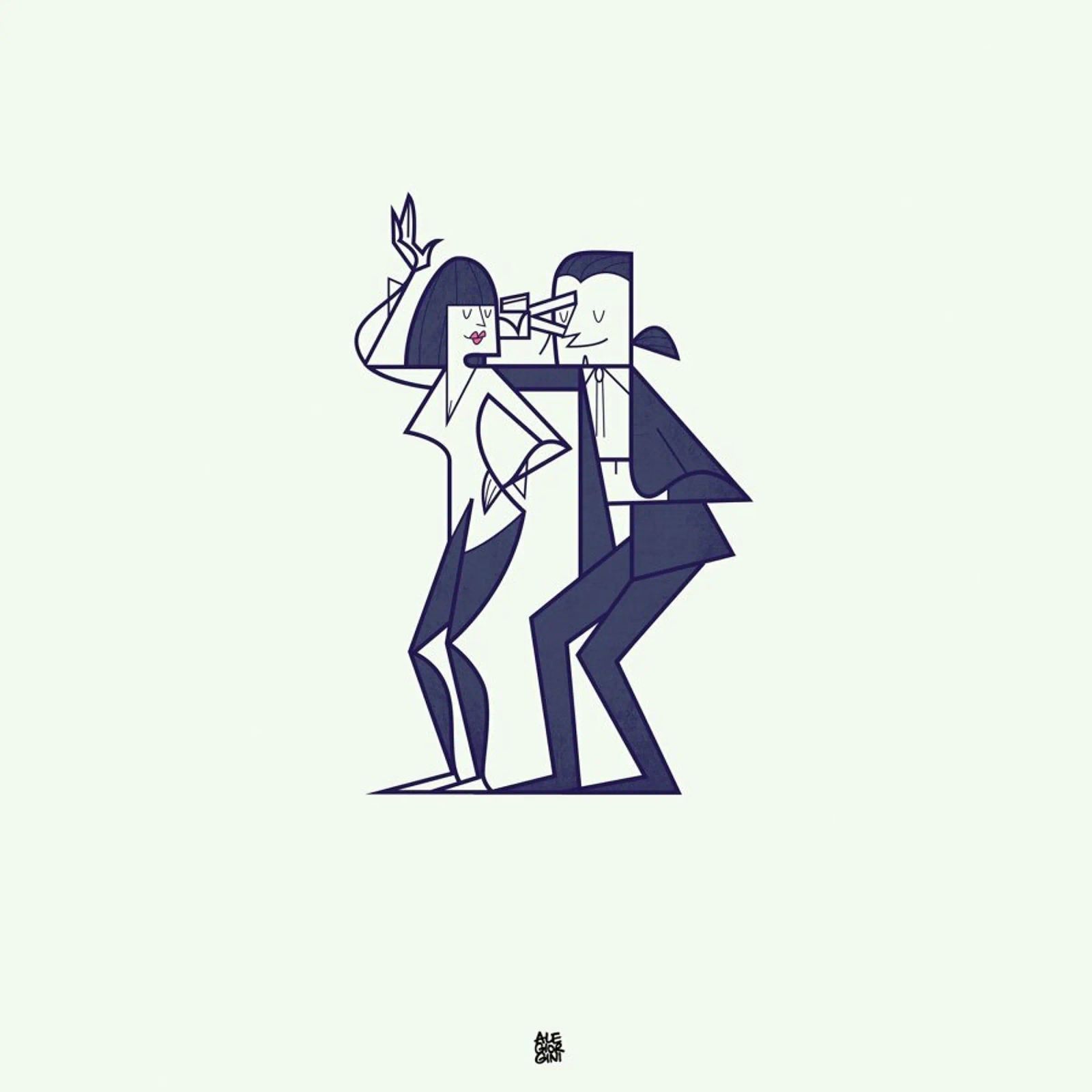 Just shut the fuck up and love me poster by Ale Giorgini