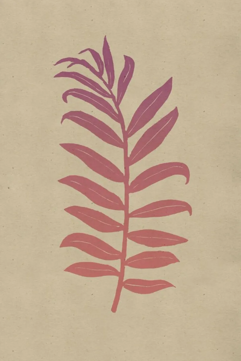 Areca Palmata Pinktide poster con telaio in plastica da Elena Veronese