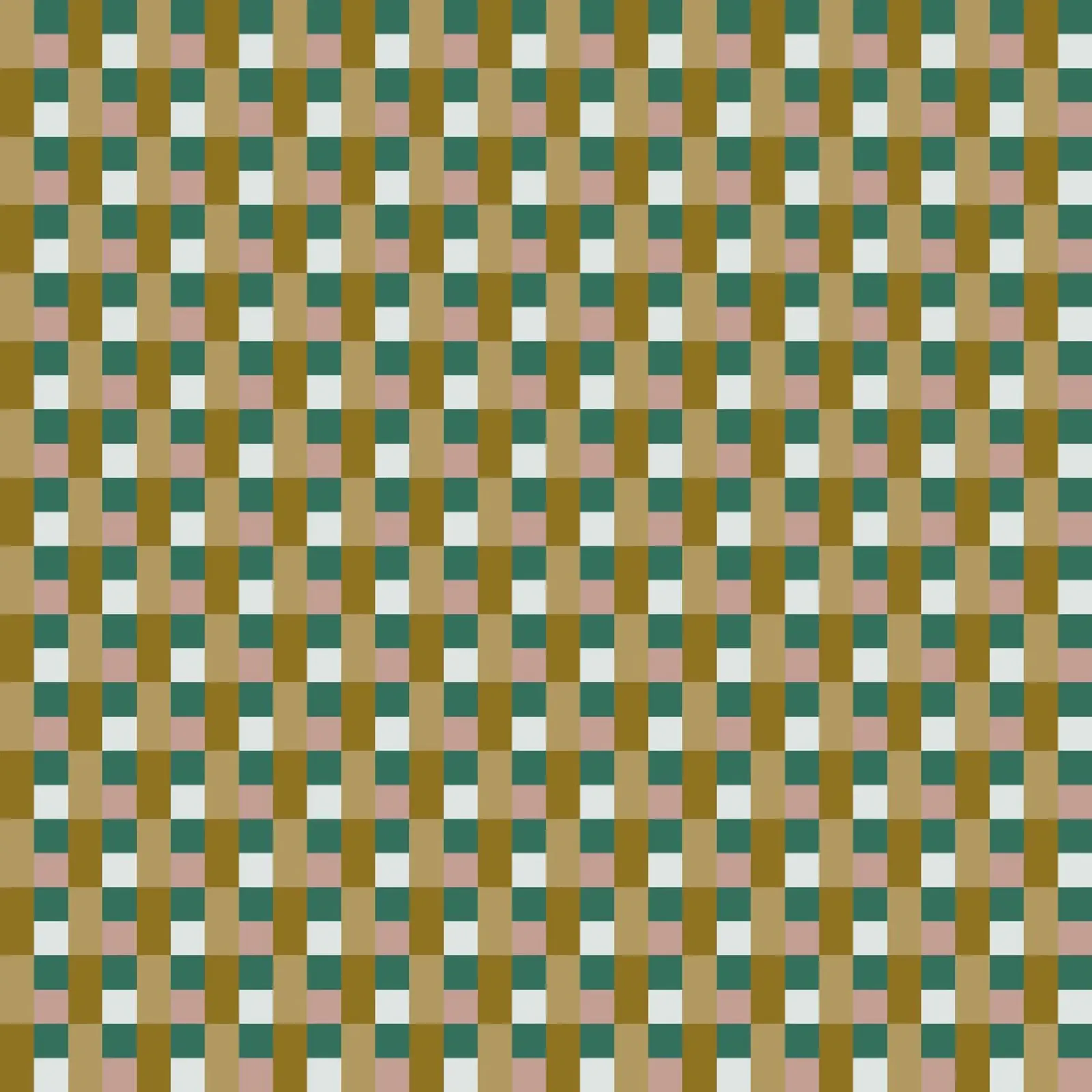 Checker green and brown seamless pattern canvas by Little Dean