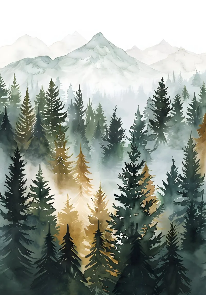 Paesaggio d'epoca poster con telaio in plastica da Wanderlust Vibes
