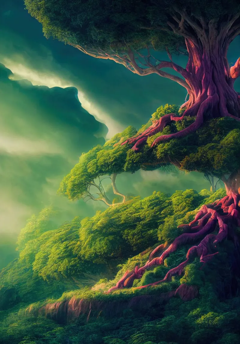 Alberi surreali poster da Wanderlust Vibes