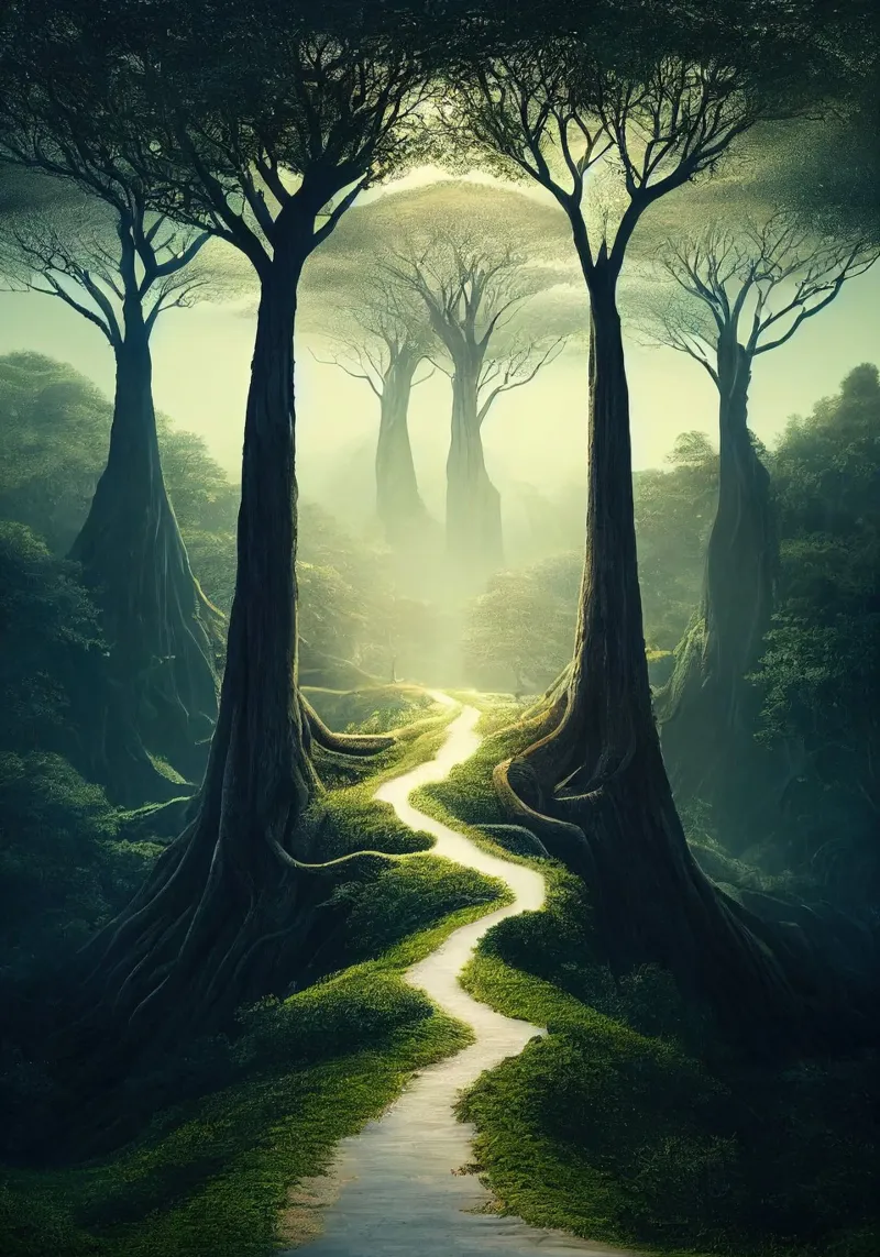 Alberi surreali carta hahnemühle da Wanderlust Vibes