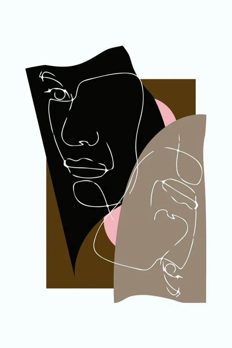 Modern Art 3 poster con telaio in plastica da Nordic Creators