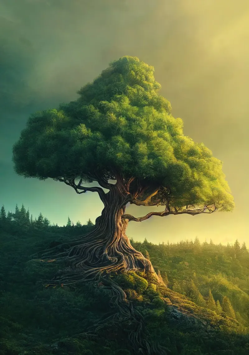 Surreal Tree canvas by Wanderlust Vibes