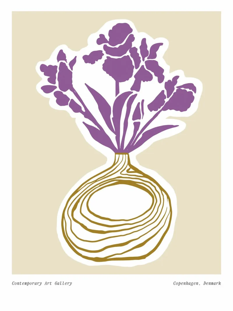 Spring Collection No 05 poster with wooden frame by treechild