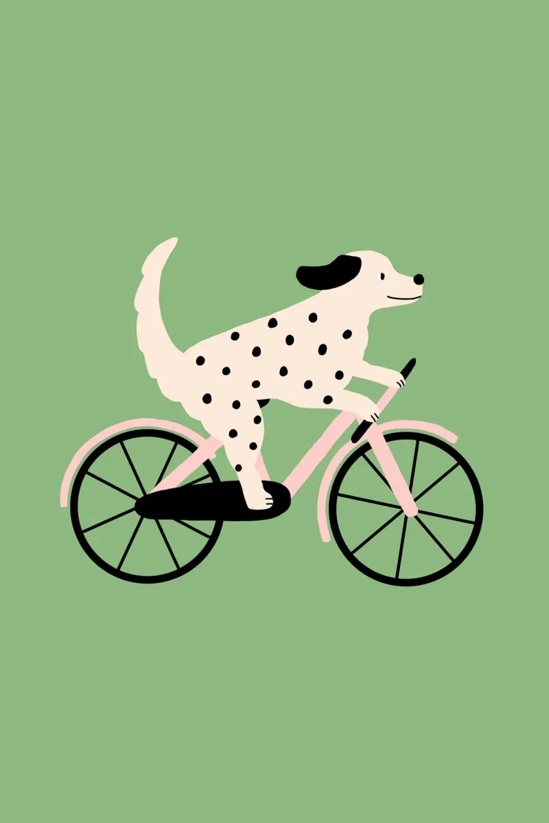 Cane con bicicletta pellicola backlit da Maren Gross