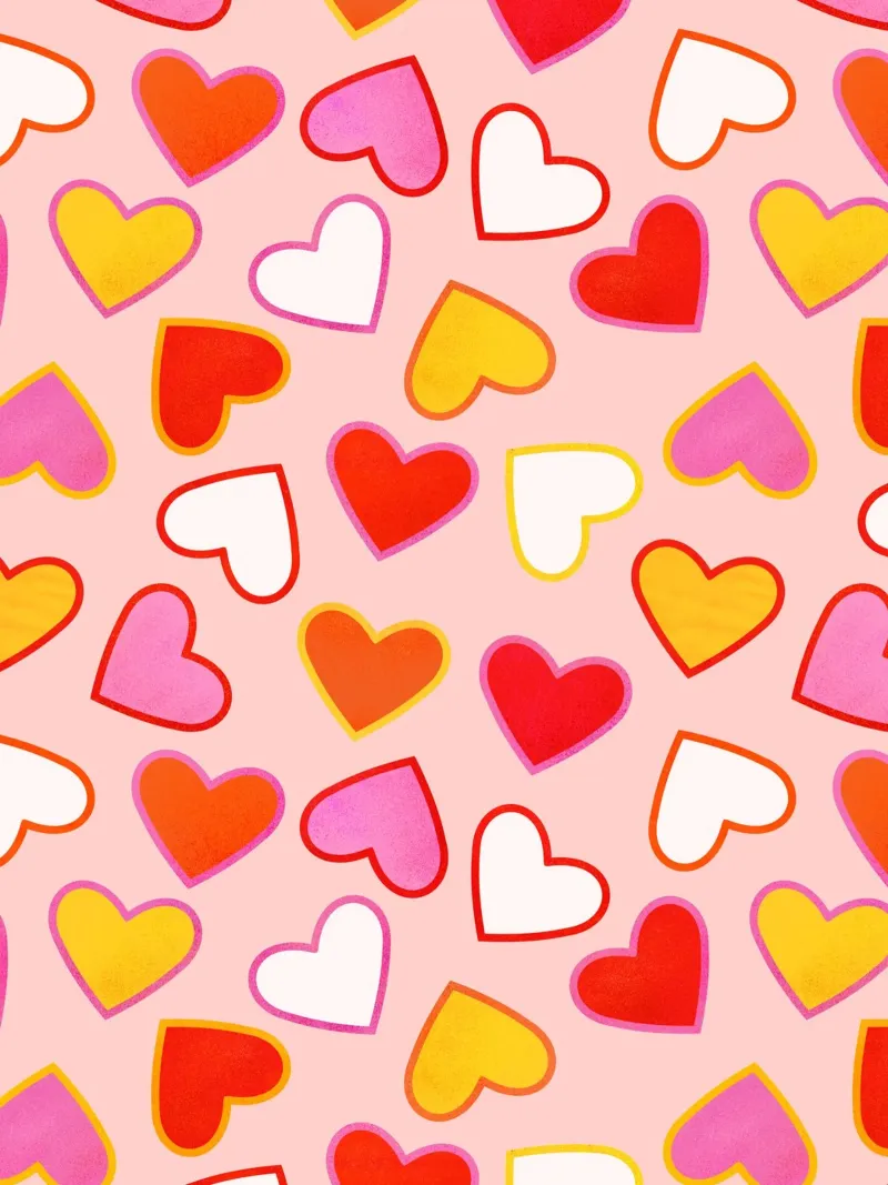 Pink Candy Heart Pattern pellicola backlit da showmemars