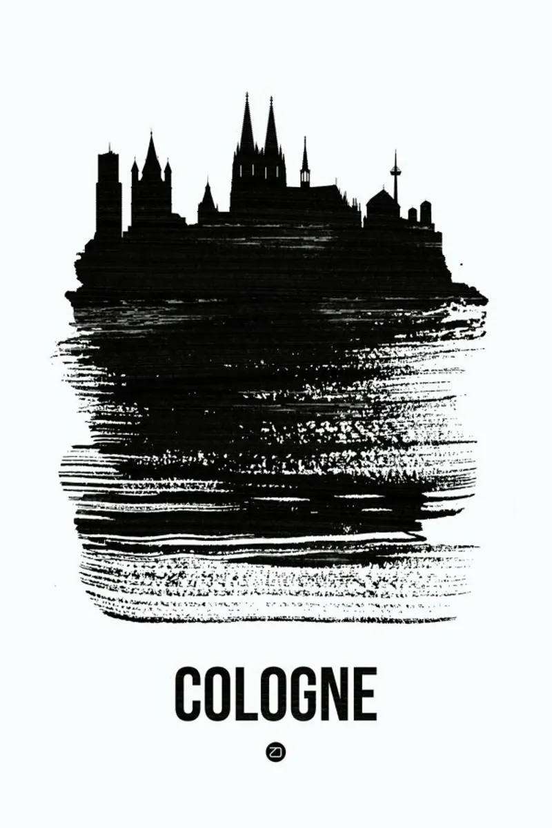 Cologne Skyline Brush Stroke pellicola backlit da Naxart