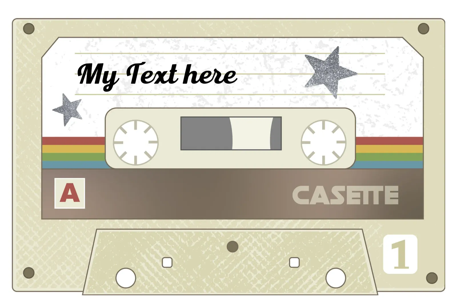 MixTape Look vintage anni '80 pannello forex da DYDesign