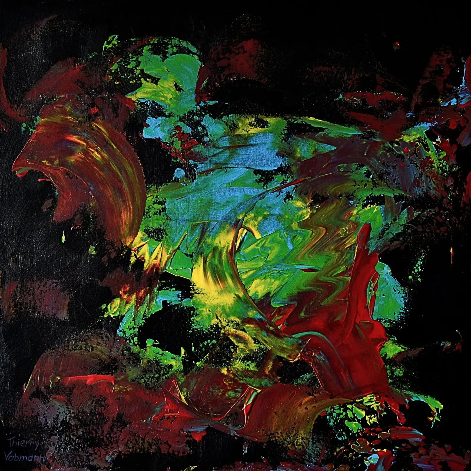 BLIND PAINTING EXPERIMENT 2 pellicola backlit da Thierry Vobmann Abstract painting
