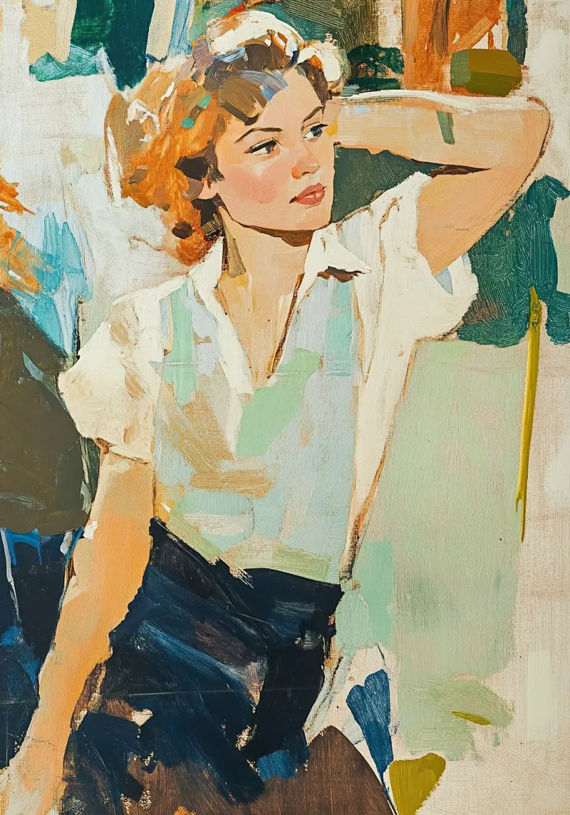 1950 in Paris poster con telaio in plastica da Nikis Art Studio