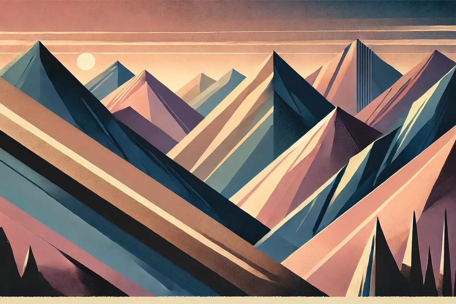Serenity Mountain Vista in Art Deco pellicola backlit da Chromatic Fusion Studio