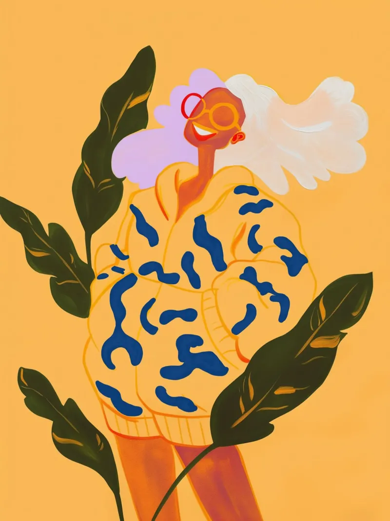 Cheerful summer girl canvas by Carinaprint