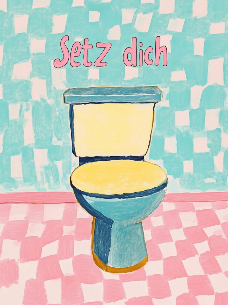 WC, Setz dich Poster von Carinaprint