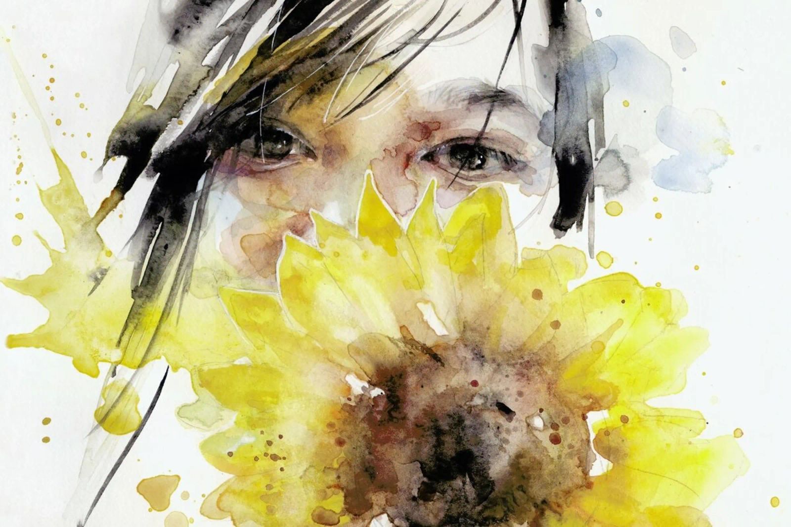 Sunflower Girl poster by agnes-cecile