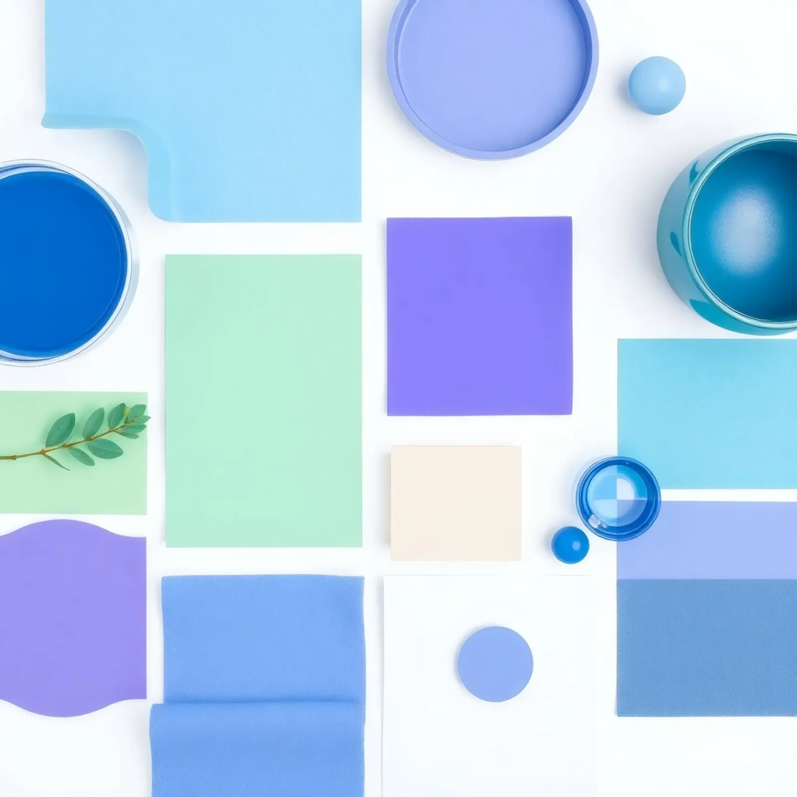 Disposizione colorata di vari campioni di vernice e forme pellicola backlit da DesignDoodle