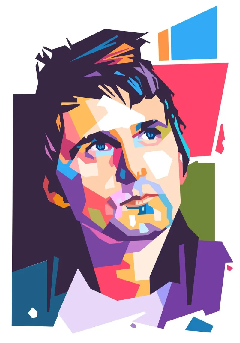 Mathew Bellamy Pop-Art-Porträt Leinwand von Hantamrata