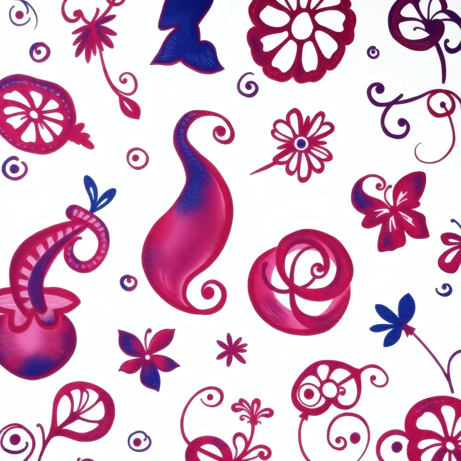 Colorful floral patterns create an artistic background hahnemühle by DesignDoodle