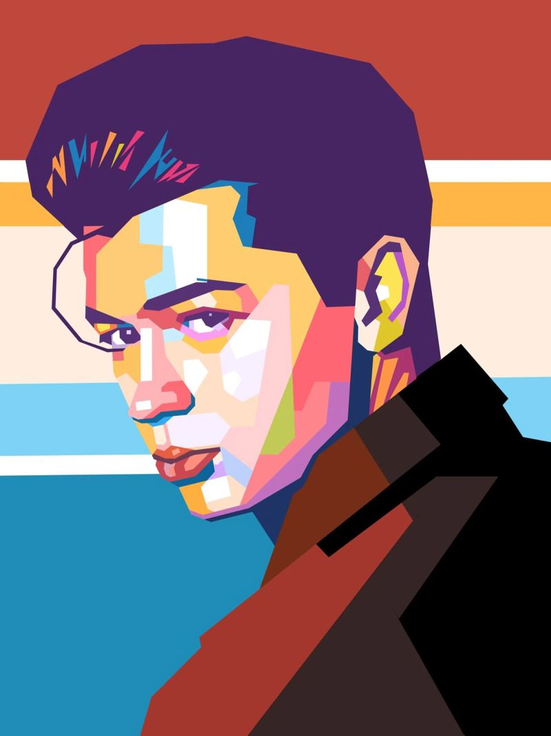 Elliot James Reay pop art portrait poster by Hantamrata