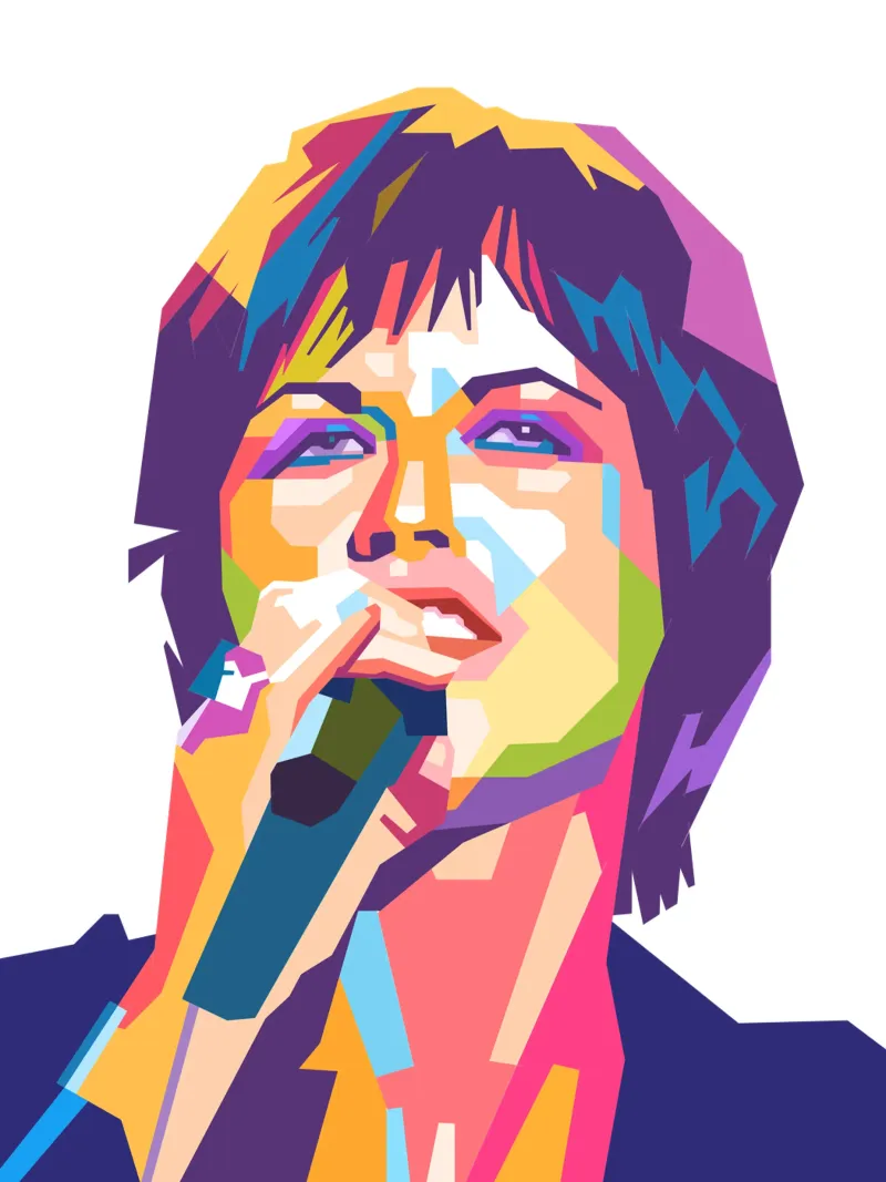 Dolores O Riordan pop art portrait pellicola backlit da Hantamrata