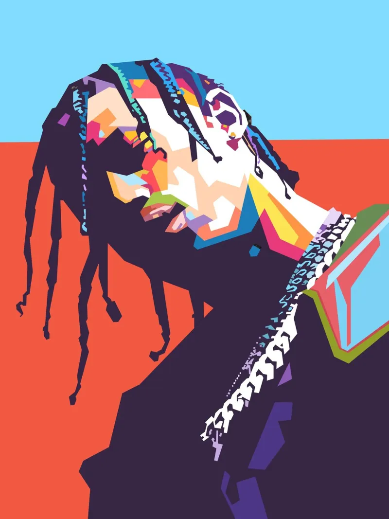 Travis Scott hiphop pellicola backlit da Hantamrata