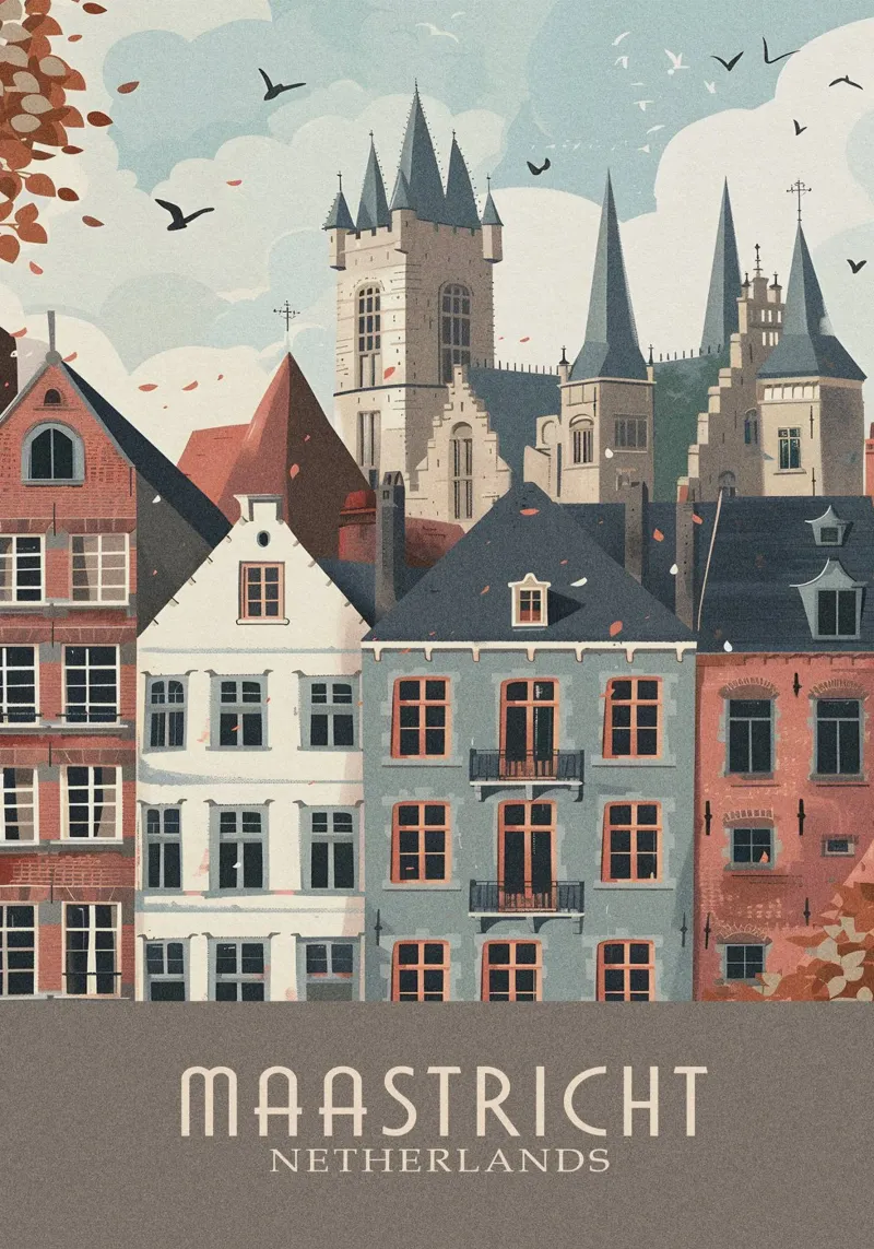 maastricht  city Netherlands tela con Cornice a cassetta da Travelstudio