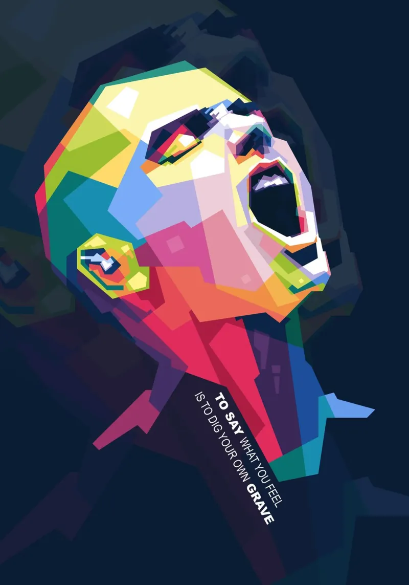 Sinead O' Connor dans le style WPAP hahnemühle de Alkahfsmart