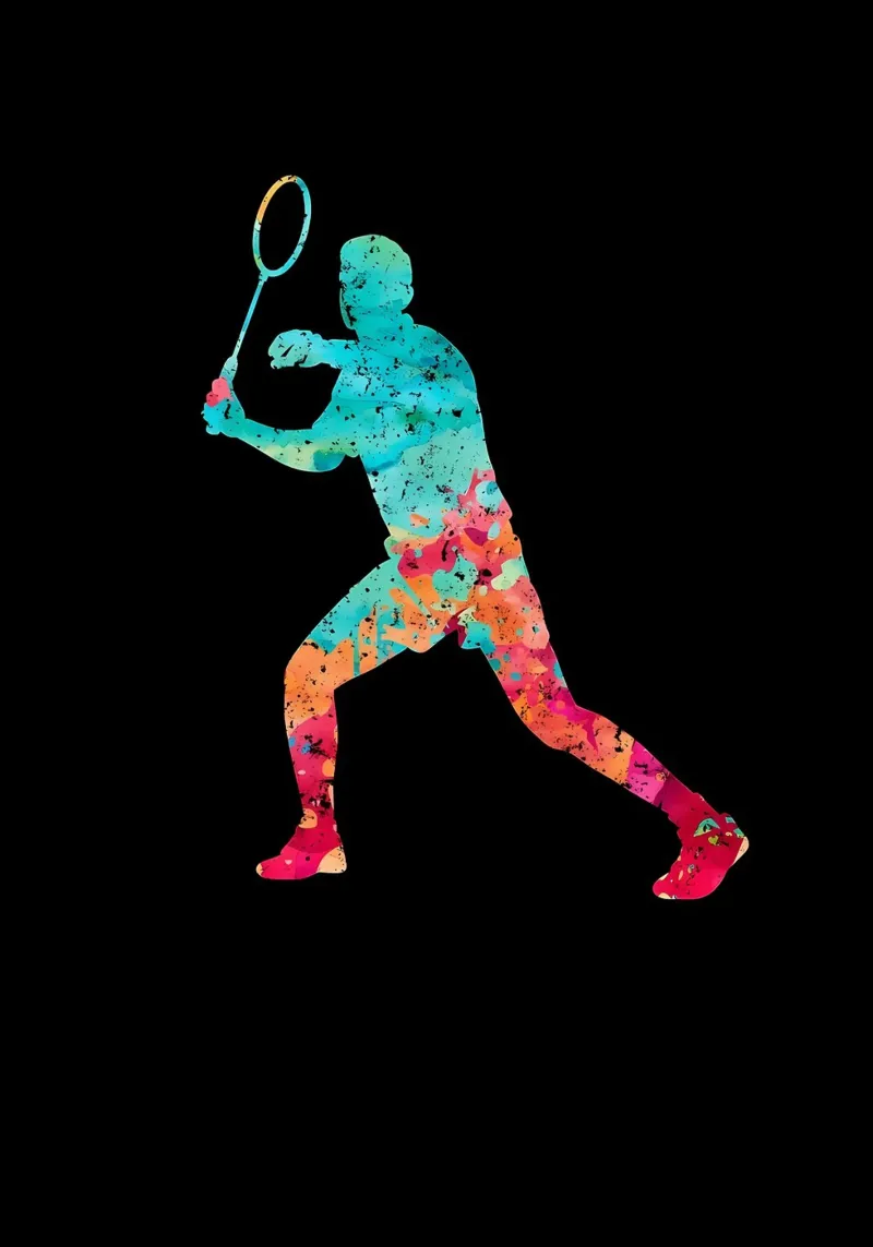 Giocatore di squash badminton sp pellicola backlit da allison