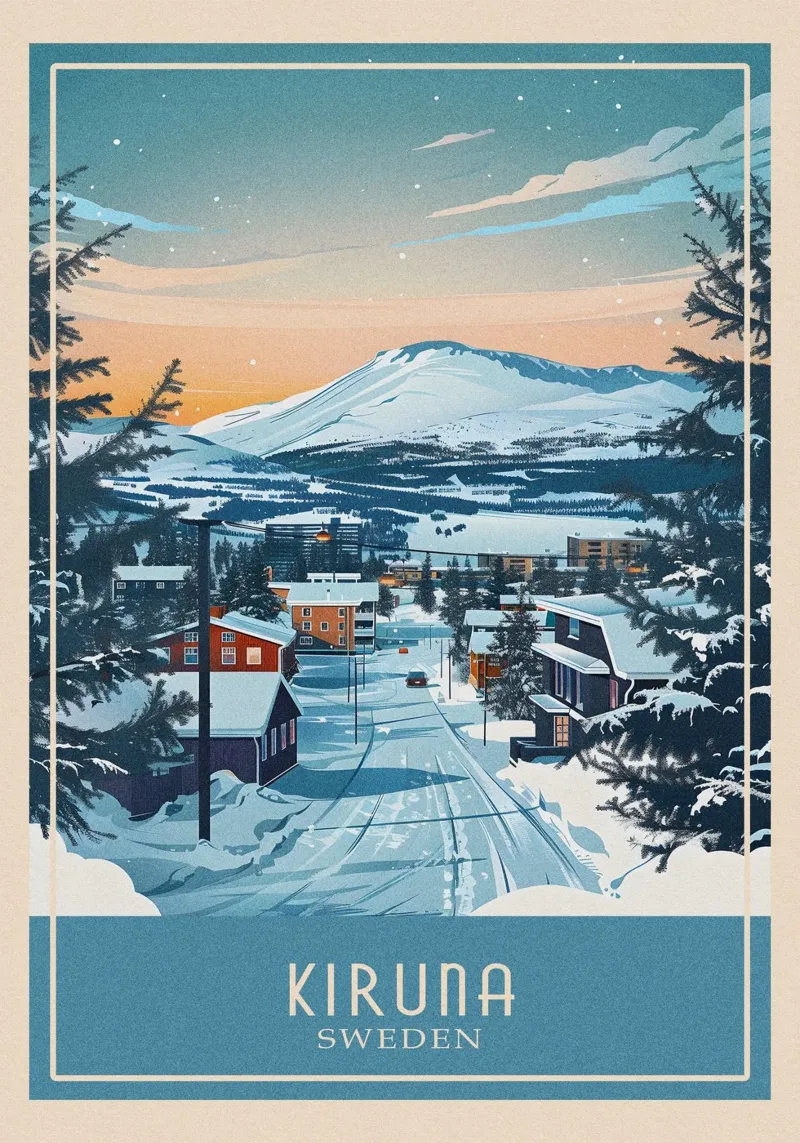 Kiruna City pellicola backlit da Travelstudio