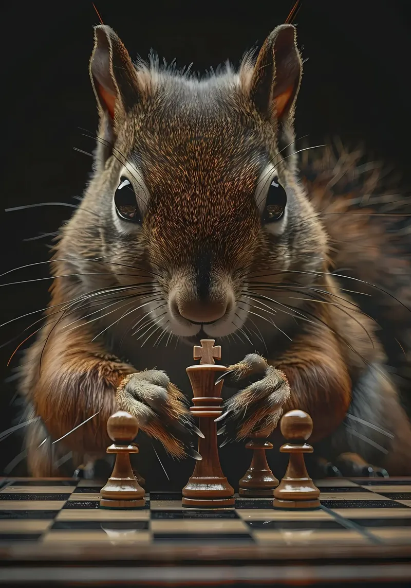 Gioco degli scacchi italiano poster con telaio in alluminio da Stylianos