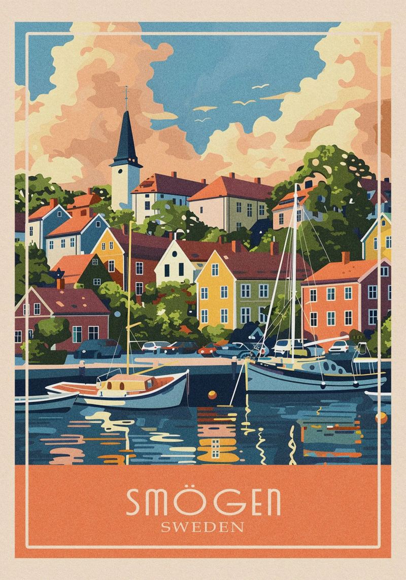 Smögen city Poster von Travelstudio