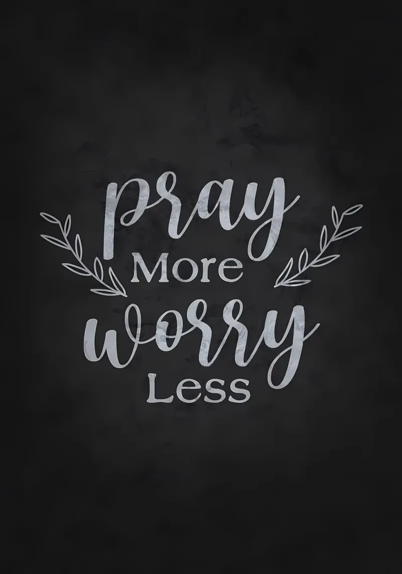 Pray More Worry Less hahnemühle by Bassy
