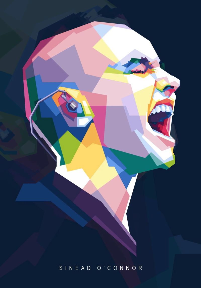Sinead O'Connor im WPAP-Stil Poster von Alkahfsmart