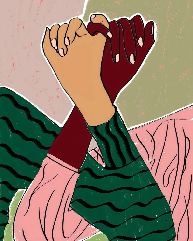 Pinky Swear Promise Friends Friendship Love Fashion Painting backlit film by 83oranges
