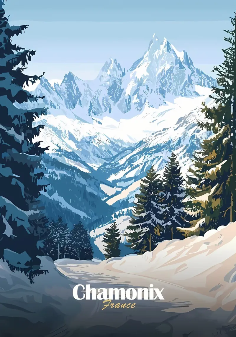 Paesaggio montano di Chamonix pellicola backlit da Ginnery