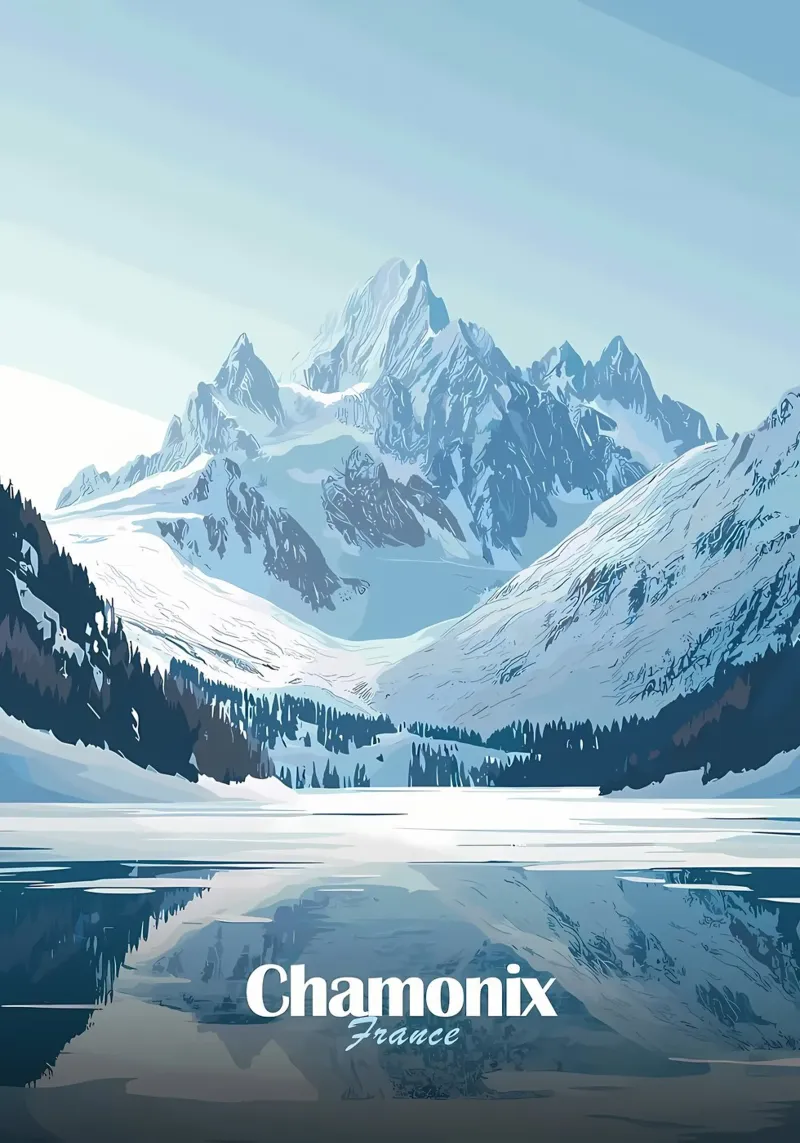 Paesaggio montano di Chamonix carta hahnemühle da Ginnery