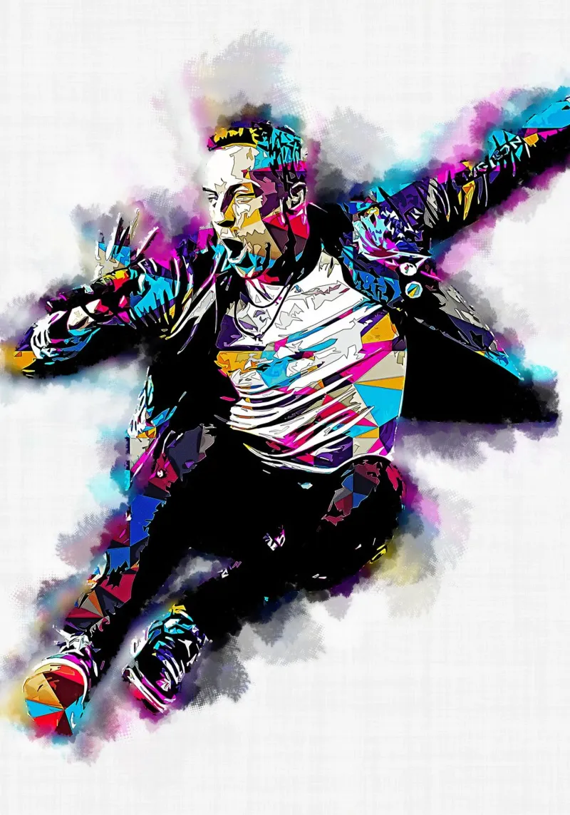 Arte di Chris Martin poster con telaio in plastica da neonartroom