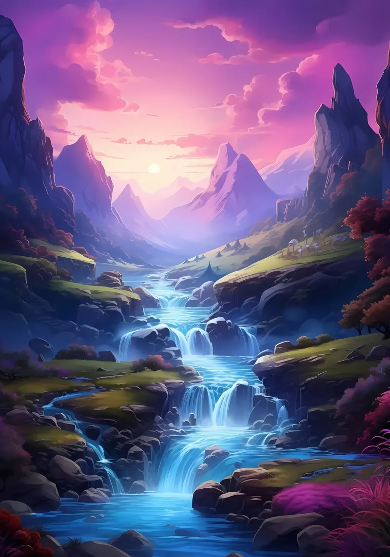 Chute d'eau dans la forêt hahnemühle de Mikesell