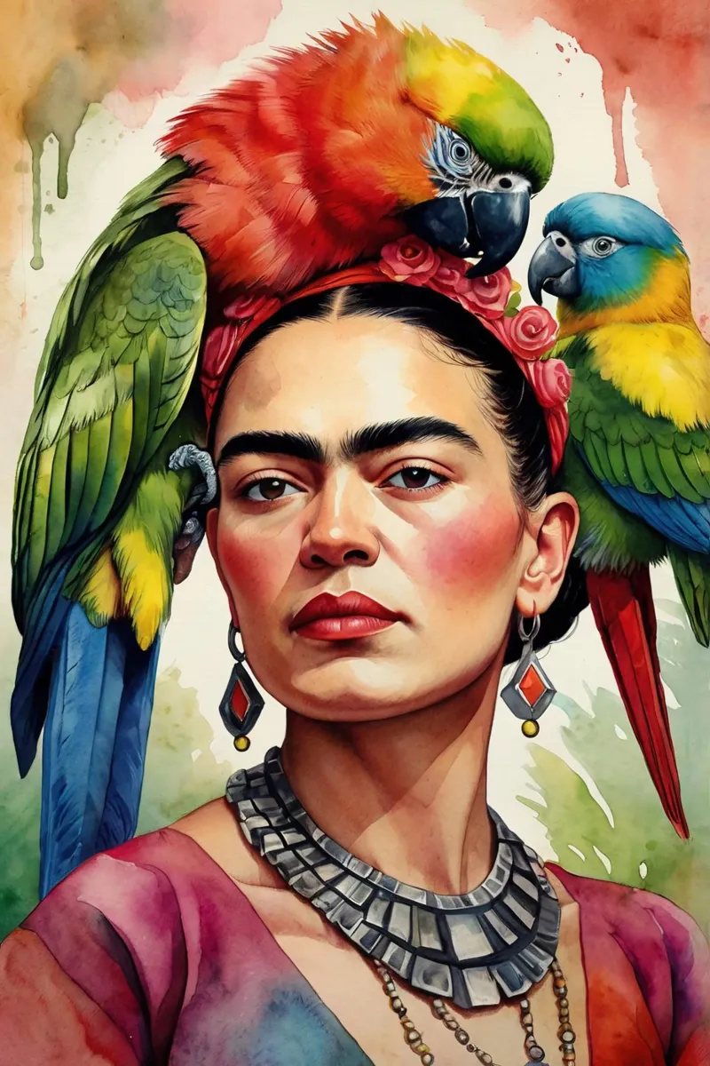 frida kahlo tela con Cornice a cassetta da 🎁 ARTVI-SHOP