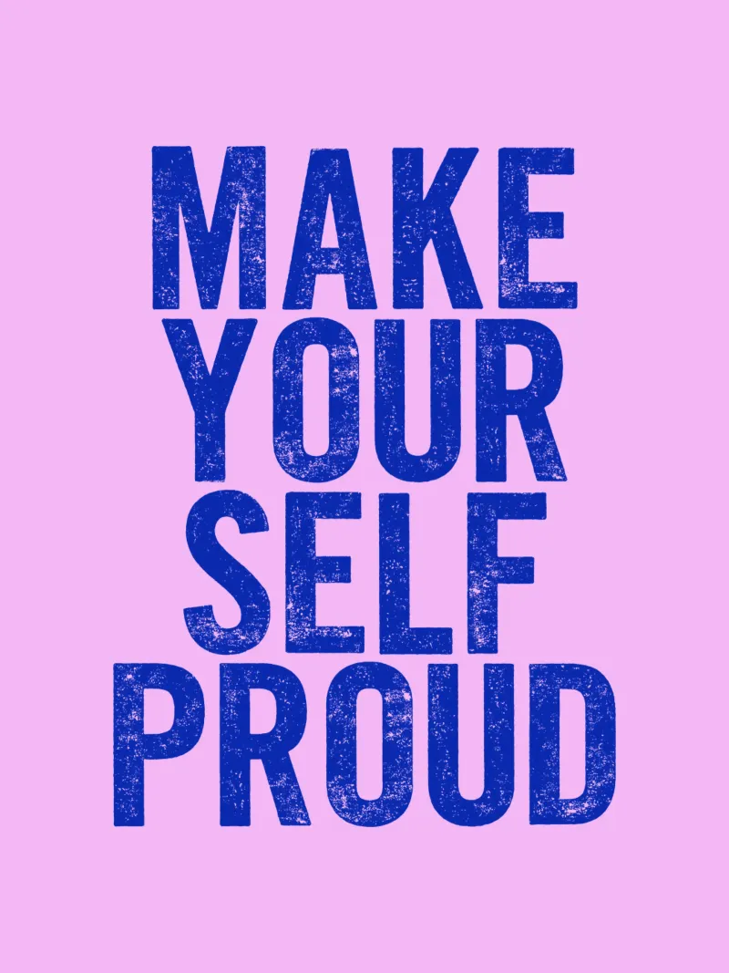 Make Yourself Prouding Design tipografico rosa navy carta hahnemühle da THE MOTIVATED TYPE