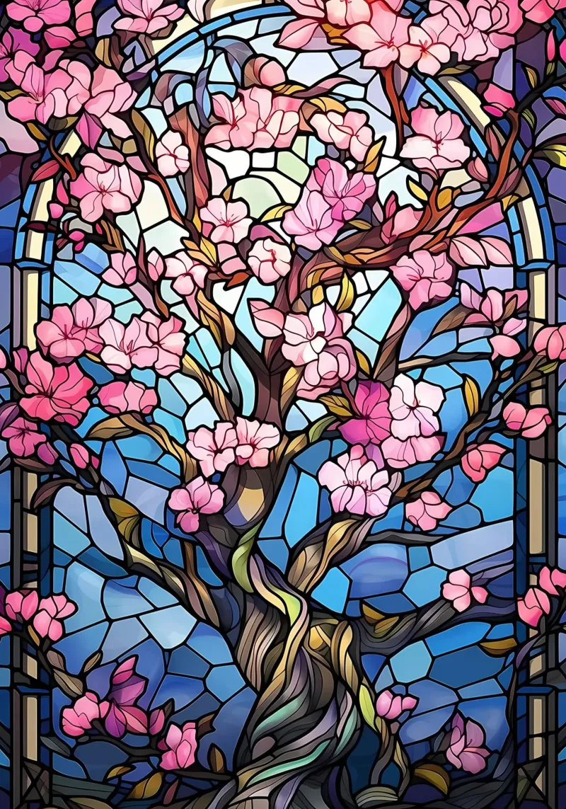 Japanese Sakura Bloom Art canvas with Floater frame by Mikesell