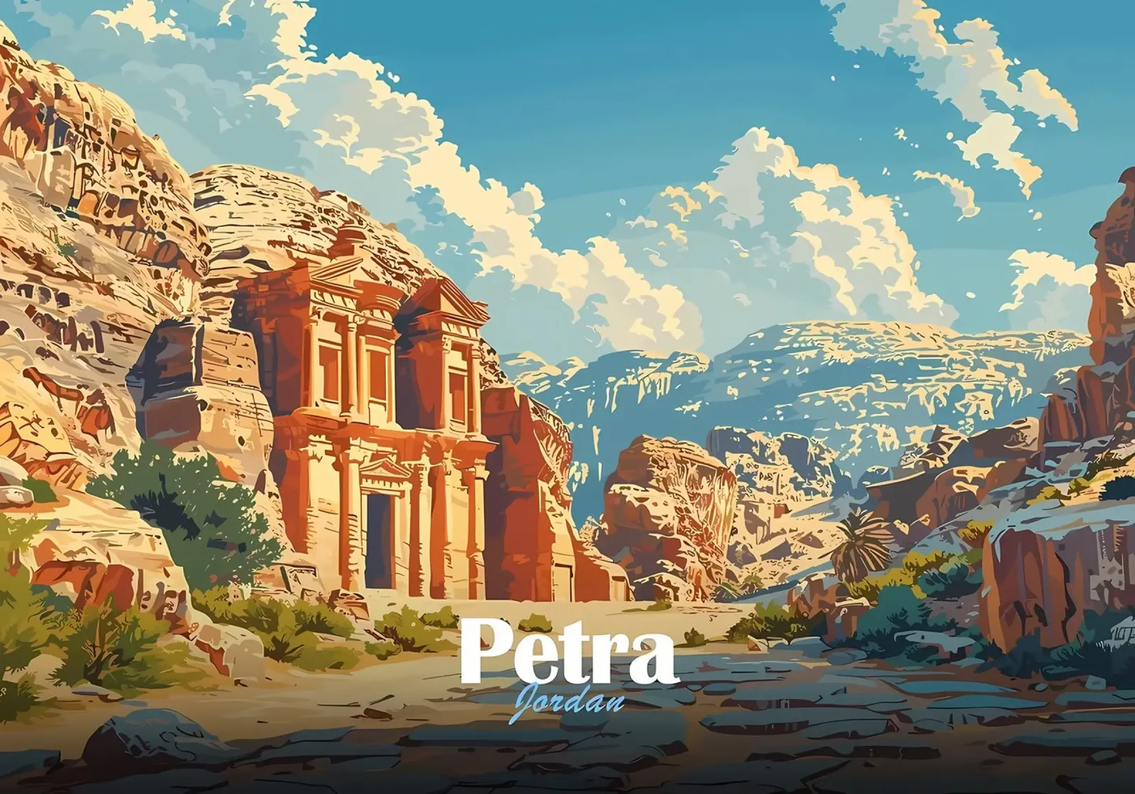 Petra Jordan Vintager poster da Ginnery