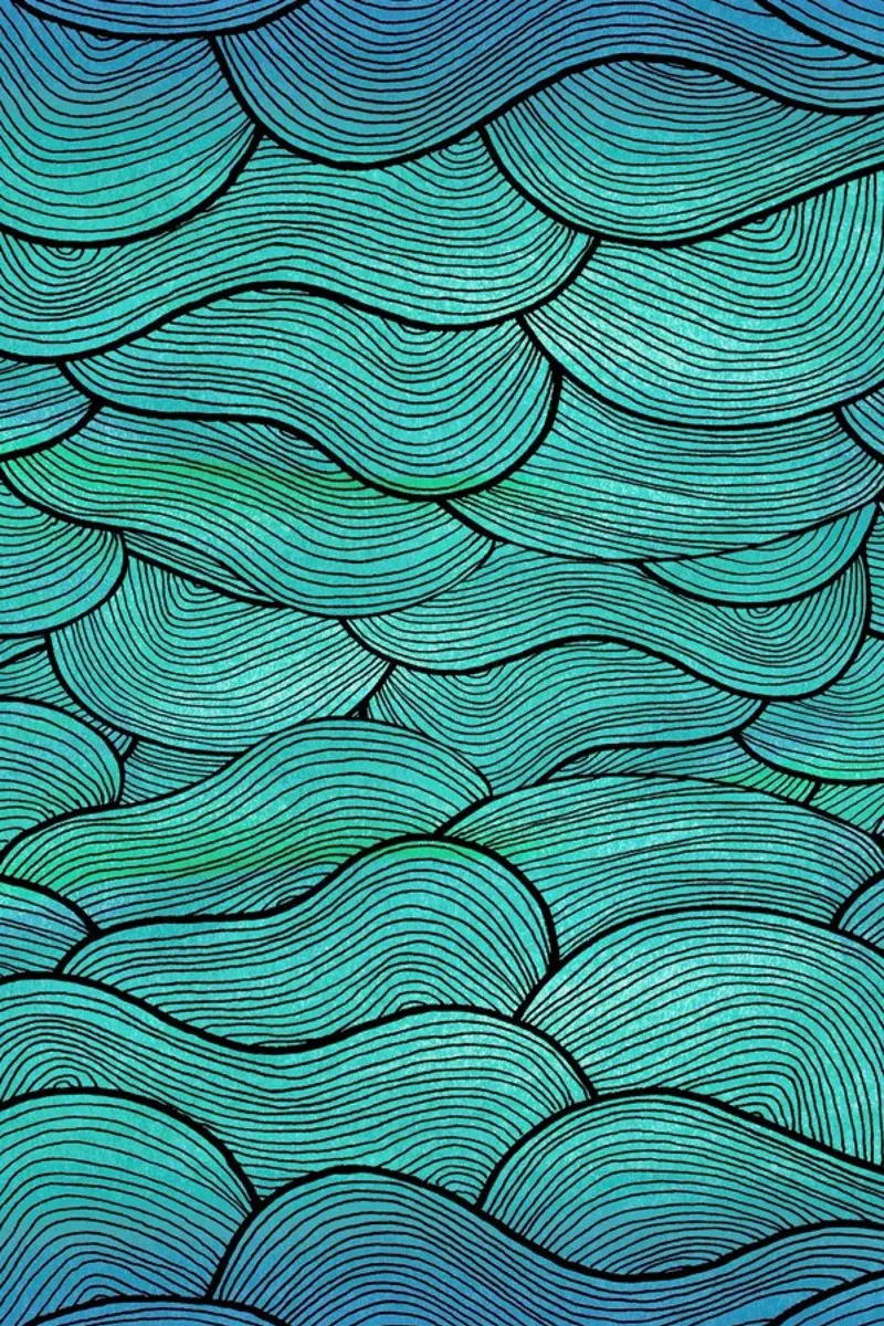 Sea Waves Pattern alluminio dibond da Pom Graphic Design